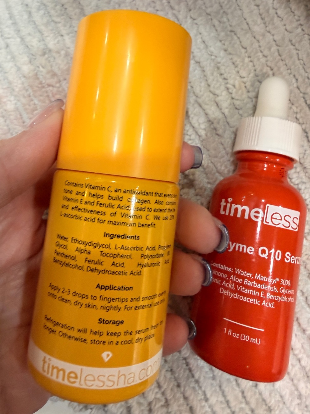 TIMELESS 20% Vitamin C Serum AND Coenzyme Q10 Face Serums Full Sizes LOT - Picture 2 of 8
